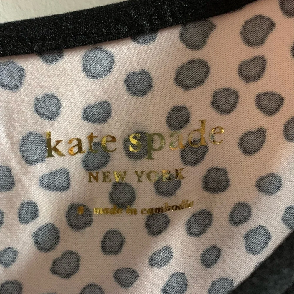 Kate Spade Pajama Set Polka dots Pink and Black size Small - Picture 5 of 10